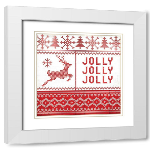 Nordic Christmas IV White Modern Wood Framed Art Print with Double Matting by Pugh, Jennifer