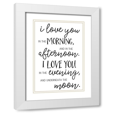 Underneath the Moon White Modern Wood Framed Art Print with Double Matting by Pugh, Jennifer
