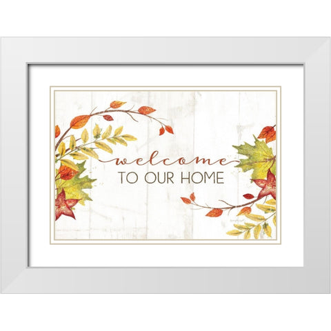 Welcome to Our Home White Modern Wood Framed Art Print with Double Matting by Pugh, Jennifer