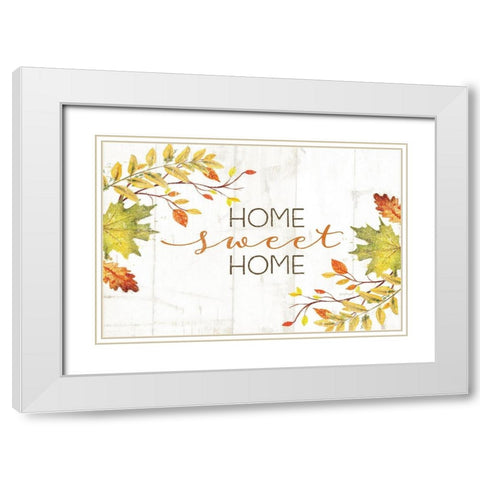 Home Sweet Home White Modern Wood Framed Art Print with Double Matting by Pugh, Jennifer