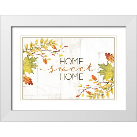 Home Sweet Home White Modern Wood Framed Art Print with Double Matting by Pugh, Jennifer