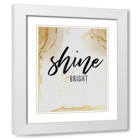Shine Bright White Modern Wood Framed Art Print with Double Matting by Pugh, Jennifer