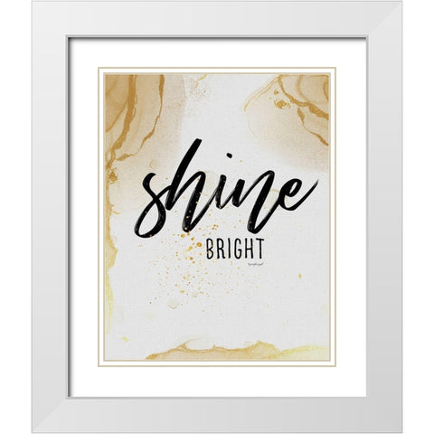 Shine Bright White Modern Wood Framed Art Print with Double Matting by Pugh, Jennifer