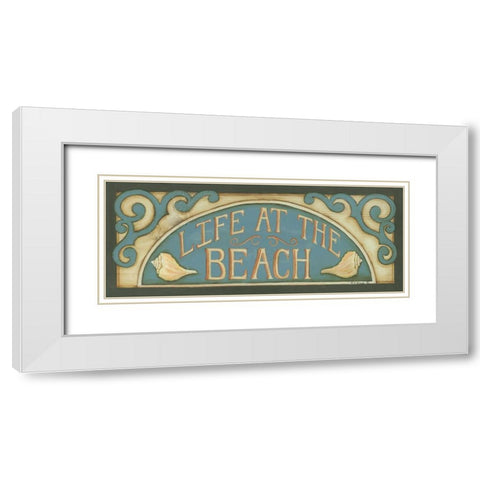 Life at the Beach White Modern Wood Framed Art Print with Double Matting by Lewis, Kim