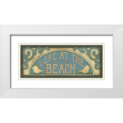 Life at the Beach White Modern Wood Framed Art Print with Double Matting by Lewis, Kim