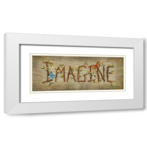 Imagine White Modern Wood Framed Art Print with Double Matting by Lewis, Kim