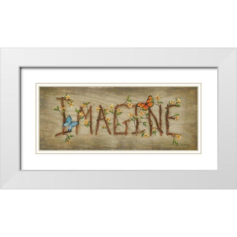 Imagine White Modern Wood Framed Art Print with Double Matting by Lewis, Kim