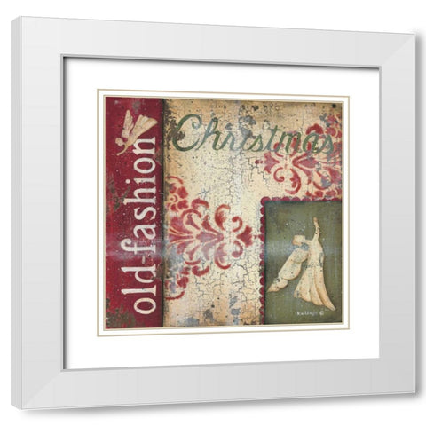 Old Fashioned Christmas White Modern Wood Framed Art Print with Double Matting by Lewis, Kim