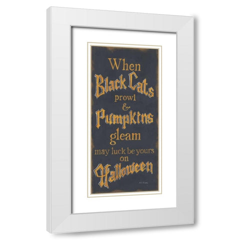 Black Cats White Modern Wood Framed Art Print with Double Matting by Lewis, Kim