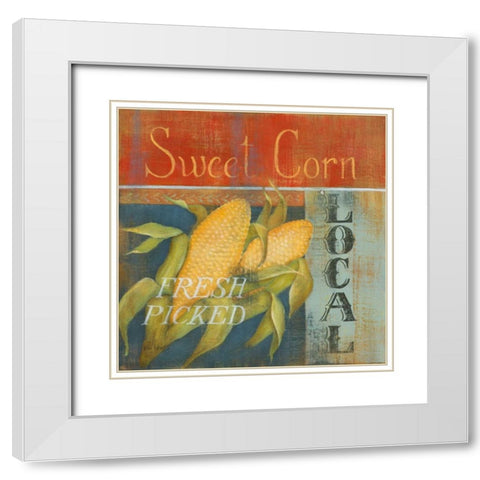 Sweet Corn White Modern Wood Framed Art Print with Double Matting by Lewis, Kim