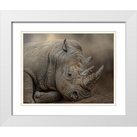 Resting Giant White Modern Wood Framed Art Print with Double Matting by Parker, Kelley