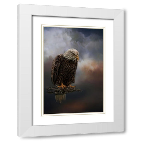 Defying the Storm White Modern Wood Framed Art Print with Double Matting by Parker, Kelley