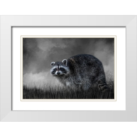 Little Rascal White Modern Wood Framed Art Print with Double Matting by Parker, Kelley