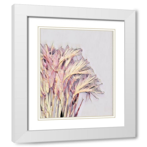Pink Grass White Modern Wood Framed Art Print with Double Matting by McFerrin, Larry