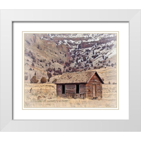Old Line Shack White Modern Wood Framed Art Print with Double Matting by McFerrin, Larry
