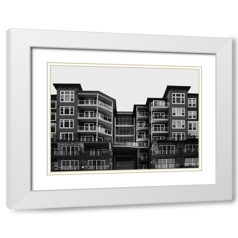 Building-scape White Modern Wood Framed Art Print with Double Matting by Lee, Judson