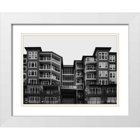Building-scape White Modern Wood Framed Art Print with Double Matting by Lee, Judson
