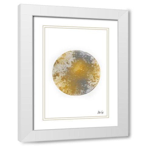 Jupiter White Modern Wood Framed Art Print with Double Matting by Fay, Mela