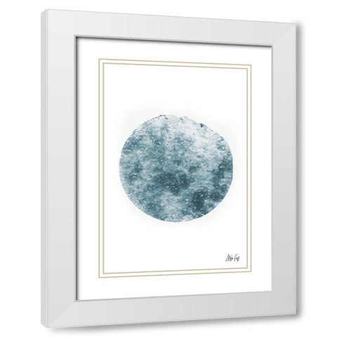 Mercury White Modern Wood Framed Art Print with Double Matting by Fay, Mela