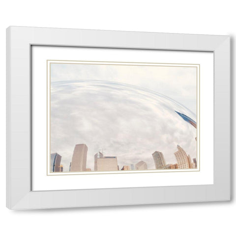 City Reflection II White Modern Wood Framed Art Print with Double Matting by Singleton, Ashley