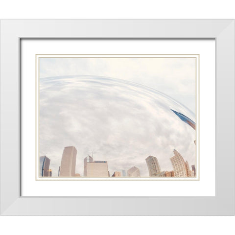 City Reflection II White Modern Wood Framed Art Print with Double Matting by Singleton, Ashley