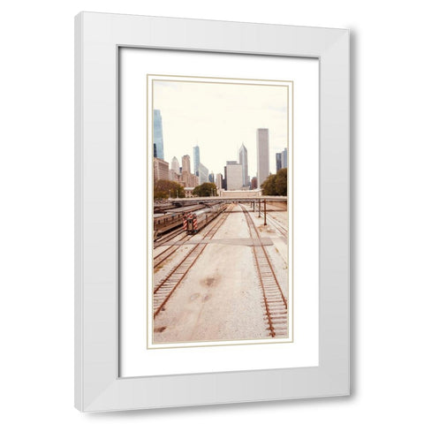 Cityscape II White Modern Wood Framed Art Print with Double Matting by Singleton, Ashley