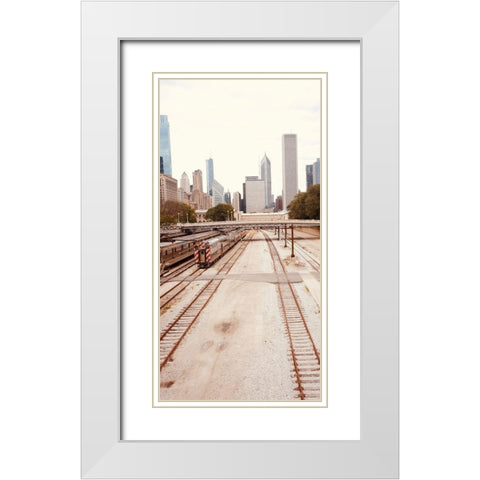 Cityscape II White Modern Wood Framed Art Print with Double Matting by Singleton, Ashley