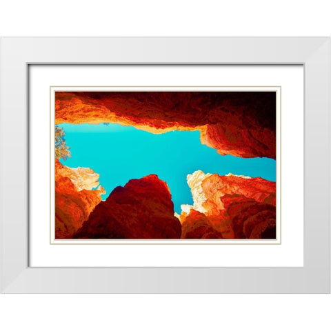 Skyward White Modern Wood Framed Art Print with Double Matting by Singleton, Ashley