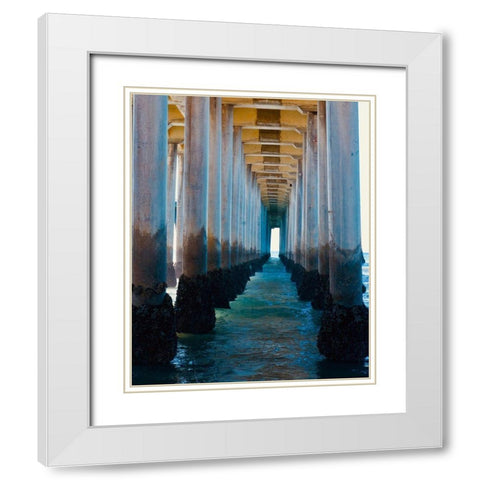 Pier   White Modern Wood Framed Art Print with Double Matting by Singleton, Ashley