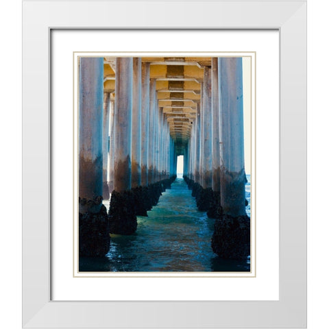 Pier   White Modern Wood Framed Art Print with Double Matting by Singleton, Ashley