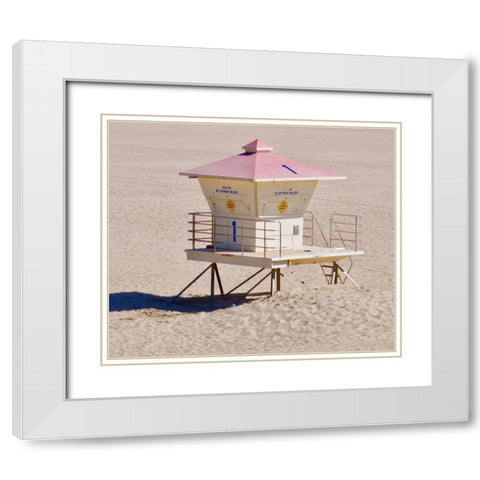 Pink Roof White Modern Wood Framed Art Print with Double Matting by Singleton, Ashley