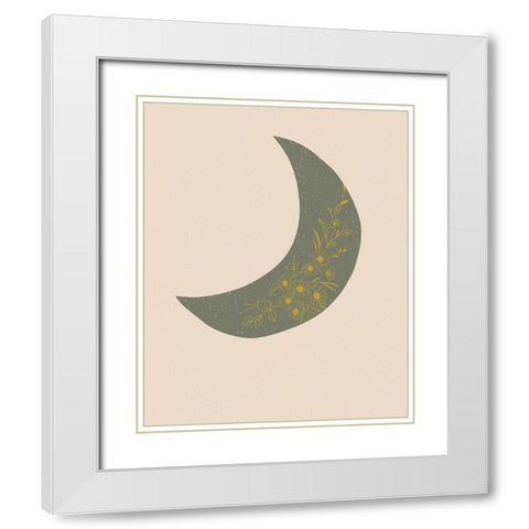 Moon White Modern Wood Framed Art Print with Double Matting by Singleton, Ashley