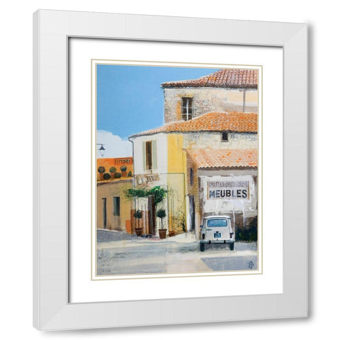 Curb Appeal II White Modern Wood Framed Art Print with Double Matting by P.S. Art