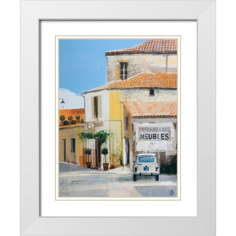 Curb Appeal II White Modern Wood Framed Art Print with Double Matting by P.S. Art