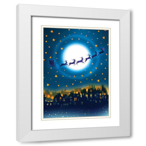 In Flight White Modern Wood Framed Art Print with Double Matting by P.S. Art