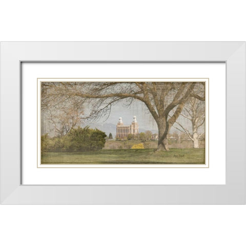 Logan Temple I White Modern Wood Framed Art Print with Double Matting by Murdock, Ramona