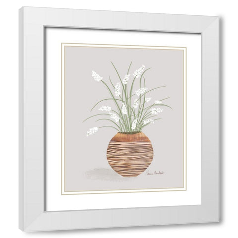 Solarium Plant White Modern Wood Framed Art Print with Double Matting by Murdock, Ramona