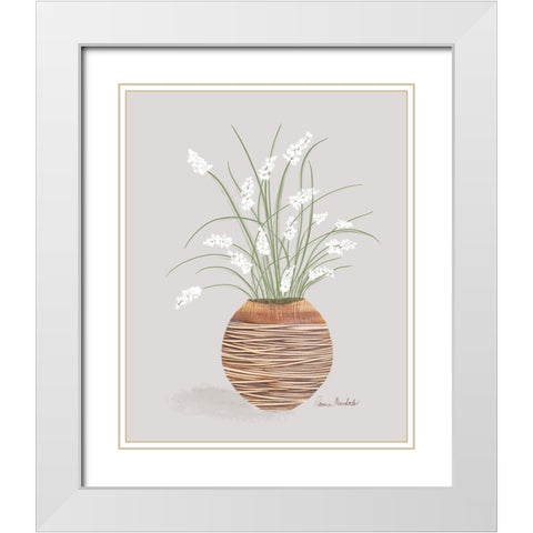 Solarium Plant White Modern Wood Framed Art Print with Double Matting by Murdock, Ramona