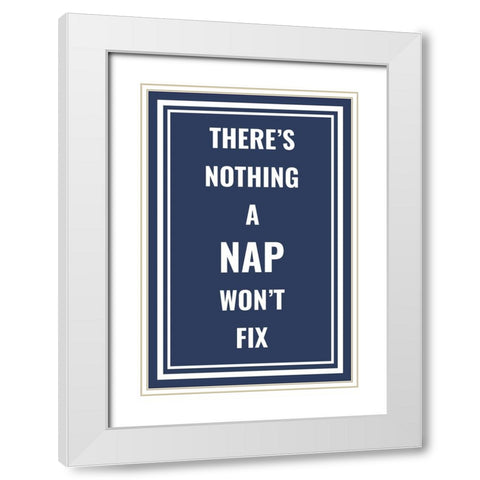 Nap Fix White Modern Wood Framed Art Print with Double Matting by Murdock, Ramona
