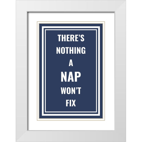 Nap Fix White Modern Wood Framed Art Print with Double Matting by Murdock, Ramona