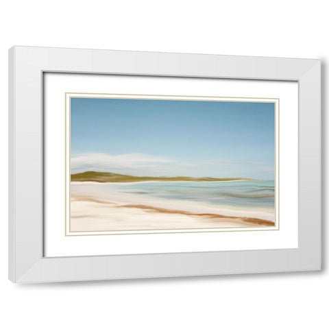 Serene Seascape White Modern Wood Framed Art Print with Double Matting by Murdock, Ramona
