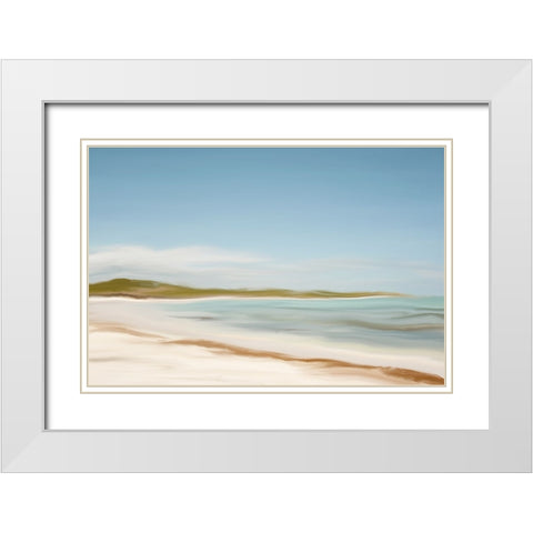 Serene Seascape White Modern Wood Framed Art Print with Double Matting by Murdock, Ramona