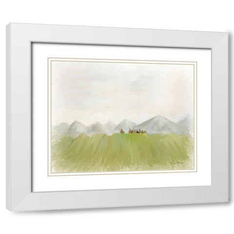 Hill Top Away White Modern Wood Framed Art Print with Double Matting by Murdock, Ramona
