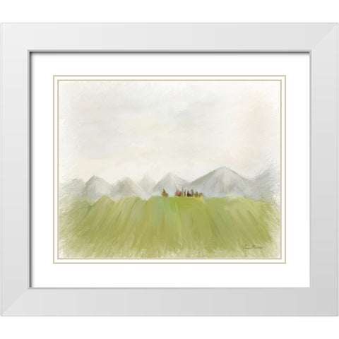 Hill Top Away White Modern Wood Framed Art Print with Double Matting by Murdock, Ramona