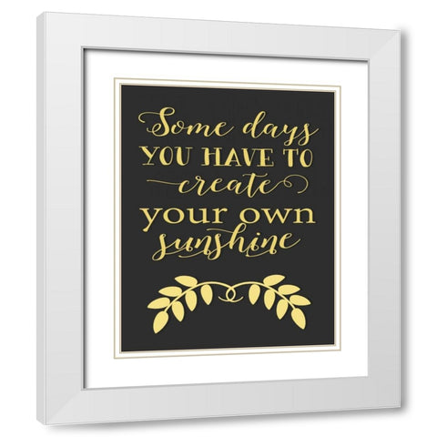 Create Your Own Sunshine White Modern Wood Framed Art Print with Double Matting by Moss, Tara