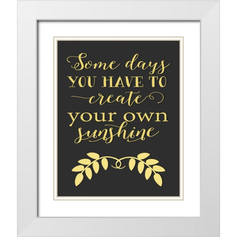 Create Your Own Sunshine White Modern Wood Framed Art Print with Double Matting by Moss, Tara