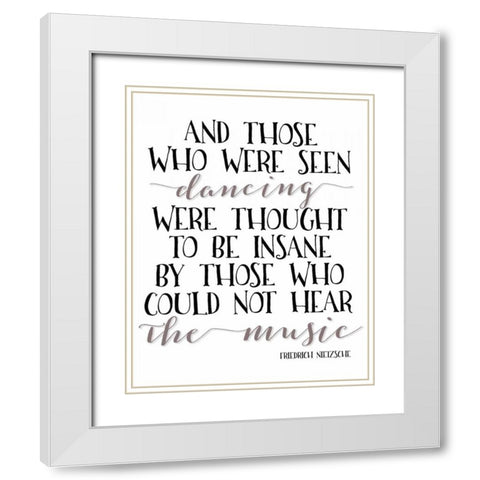 Seen Dancing White Modern Wood Framed Art Print with Double Matting by Moss, Tara