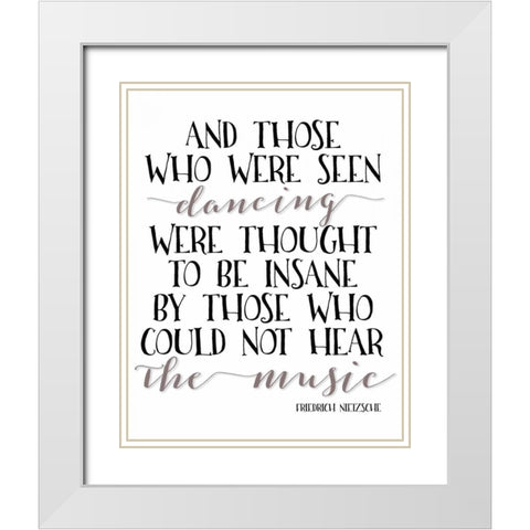 Seen Dancing White Modern Wood Framed Art Print with Double Matting by Moss, Tara