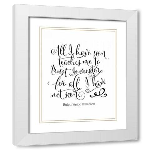 All I Have Seen White Modern Wood Framed Art Print with Double Matting by Moss, Tara