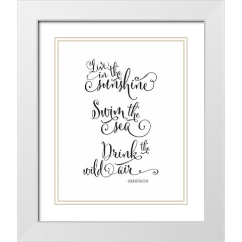 Emerson Live White Modern Wood Framed Art Print with Double Matting by Moss, Tara